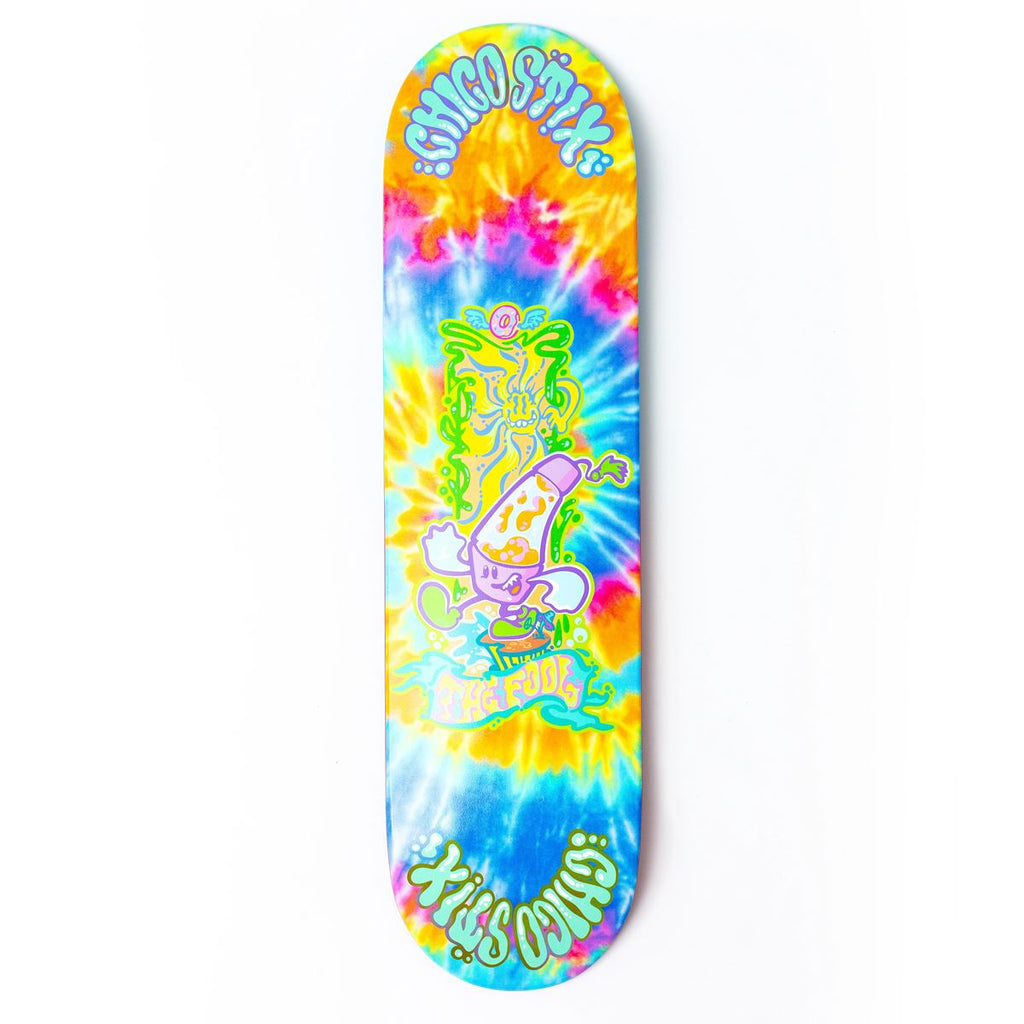 Chico Stix Love / Haight 'The Fool' Popsicle (Top & Bottom Graphic) Skateboard Deck - 8.375"