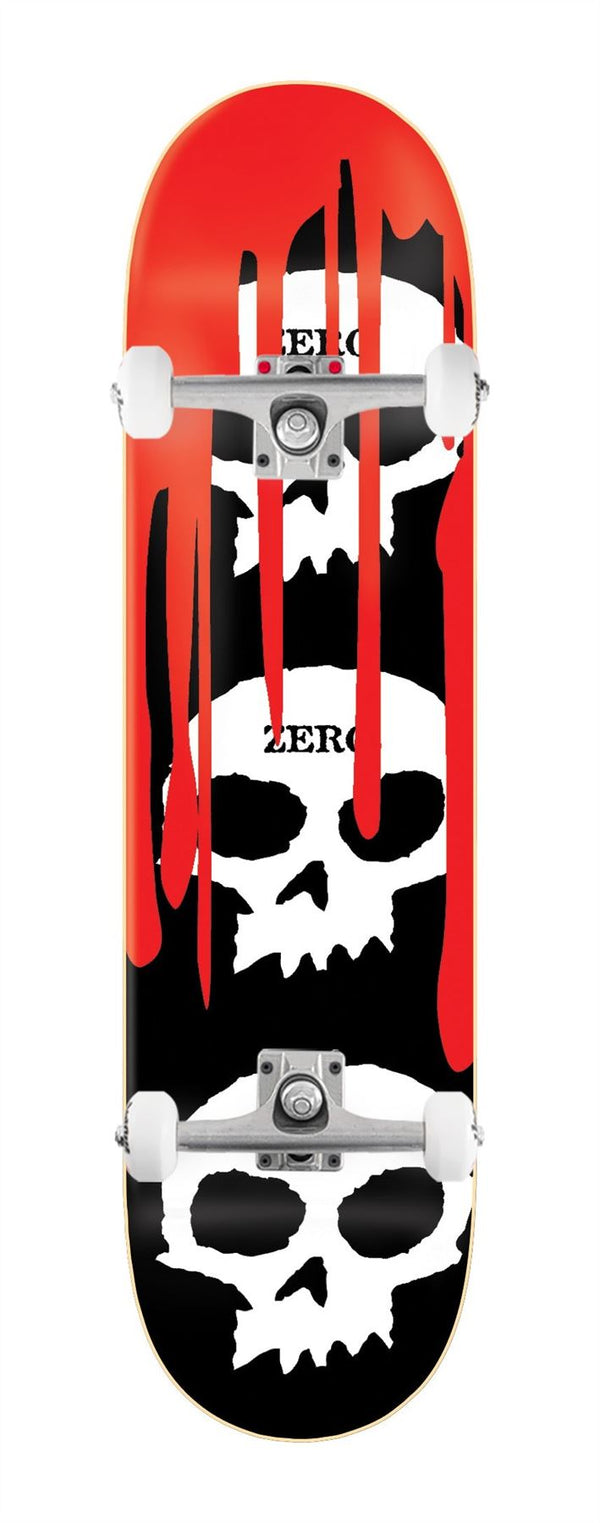 Zero Skateboard Skull Blood Black White Red x Venom Custom Complete Skateboard - 7.75