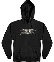 AntiHero Hoody Basic Eagle - Black / Discharge - Skatewarehouse.co.uk
