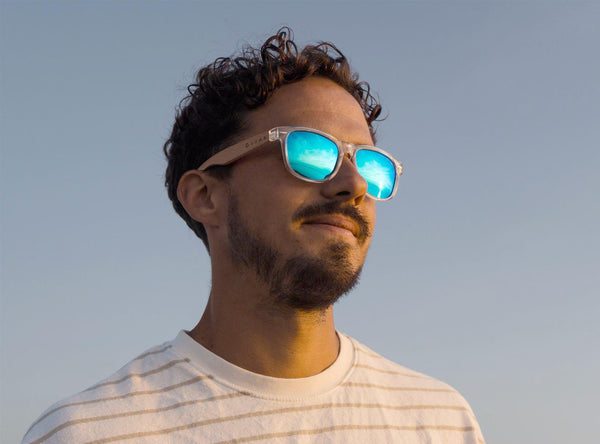 Luma Beach Comber Recycled Sunglasses - Clear - Skatewarehouse.co.uk