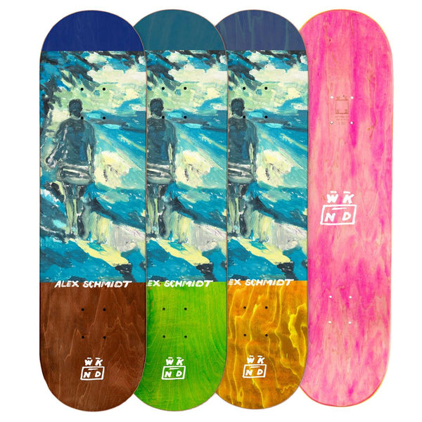 WKND Alex SchmidtMetropolitan (Art By Brian Lotti) (VA) Skateboard Deck - 8.25