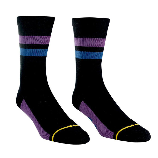 Merge4 Repreve Subtle Grape Black Classic Crew Socks - Skatewarehouse.co.uk
