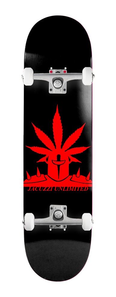 Jacuzzi Unlimited Weedstar EX7 Black / Red x Venom Custom Complete Skateboard - 8.5"
