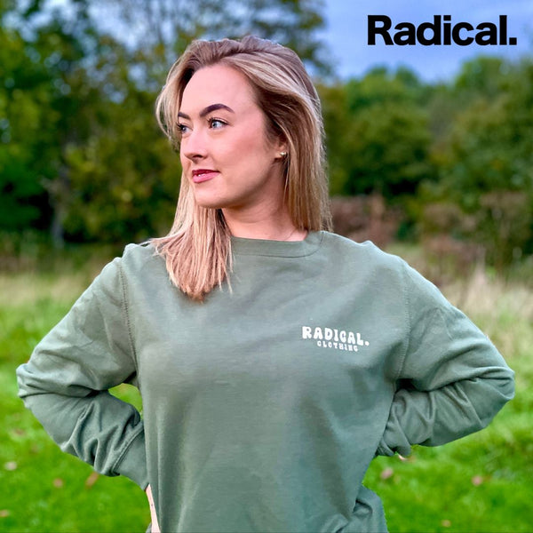 Radical. Desert Unisex Sweatshirt - Autumn Green - Skatewarehouse.co.uk