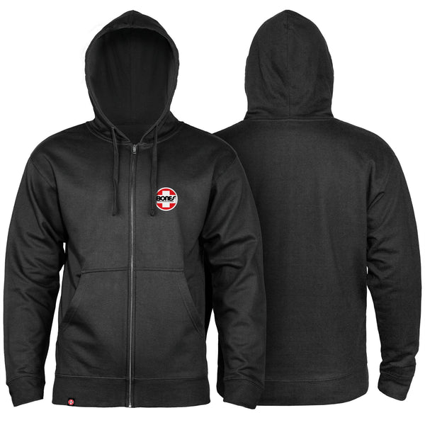 Bones Skateboard Bearings OG Swiss Zip Hoodie Black