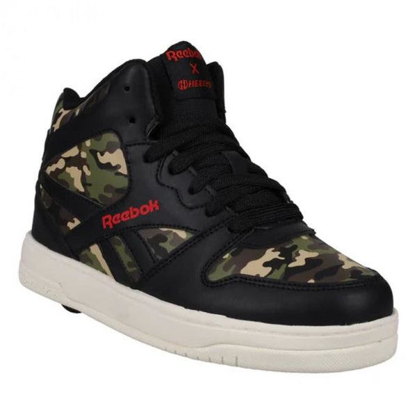 Heelys X Reebok BB4500 MID Print - Black / Red / Camo - Skatewarehouse.co.uk