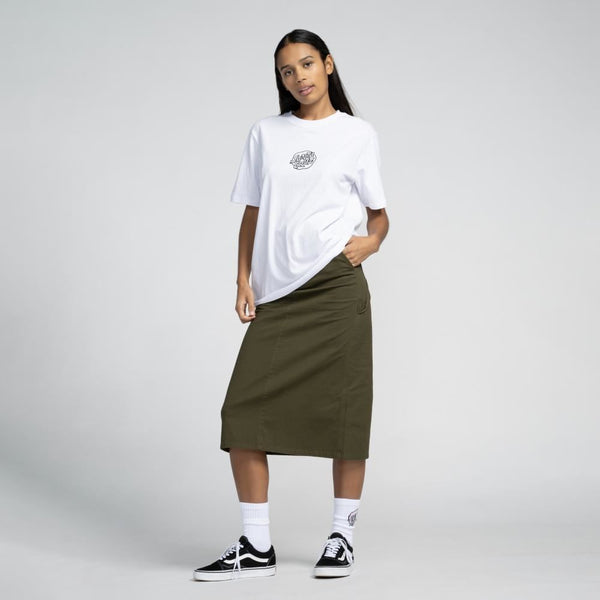 Santa Cruz Womens Skirt Classic Carpenter Skirt - Khaki - Skatewarehouse.co.uk