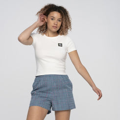 Santa Cruz Womens T-Shirt Other Dot Label T-Shirt - Off White - Skatewarehouse.co.uk