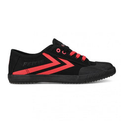 Feiyue Footwear Feiyue X Staple 1920 Martial Arts/Gym/Lifing Shoes - Black / Red Canvas - Skatewarehouse.co.uk