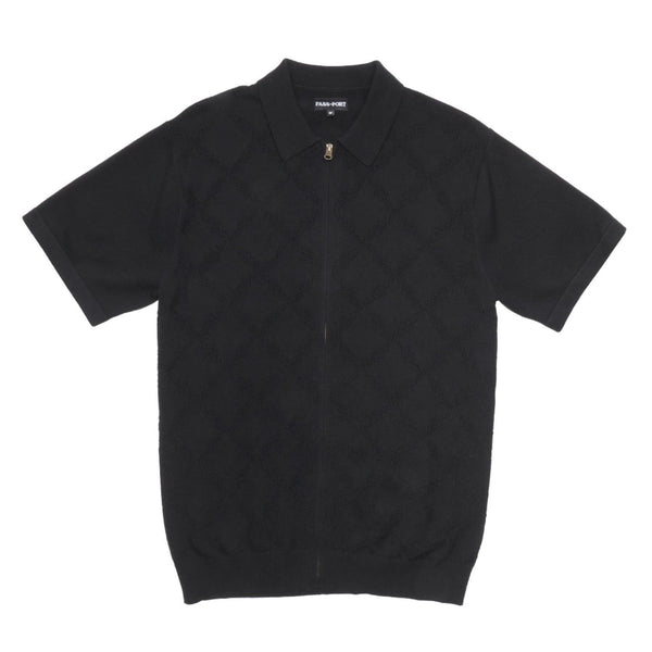 Pass~Port Brasco Zip SS Knit (Black) Accessories - L