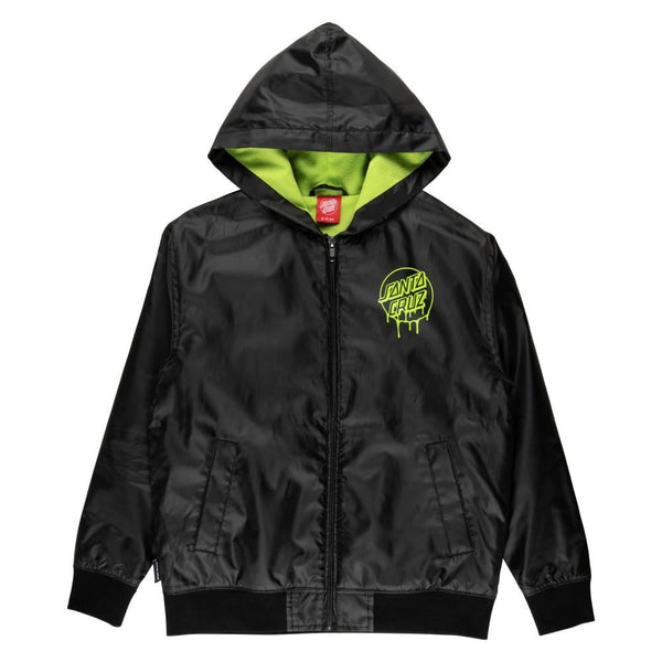 Santa Cruz Youth Jacket Youth Liquid Dot - Black - Skatewarehouse.co.uk