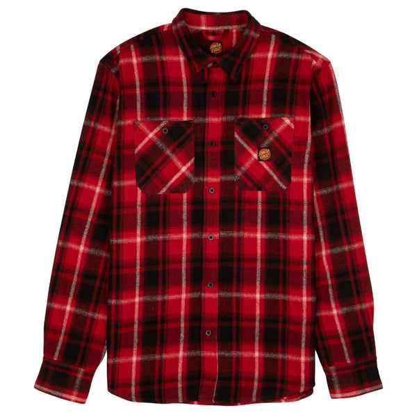 Santa Cruz Shirt Apex Shirt - Red Check - Skatewarehouse.co.uk