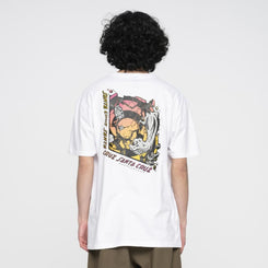 Santa Cruz T-Shirt Roskopp Break T-Shirt - White Acid Wash - Skatewarehouse.co.uk