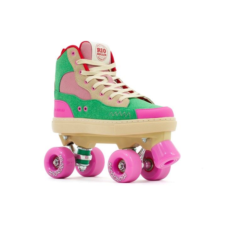 Rio Roller Beats Quad Skates - Pink / Green
