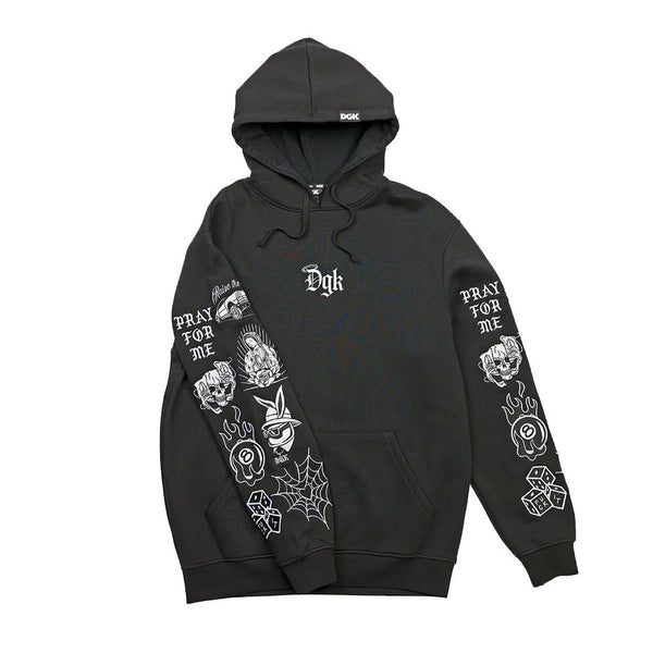 DGK Crazy Life Hooded Fleece Black Hoodie - S