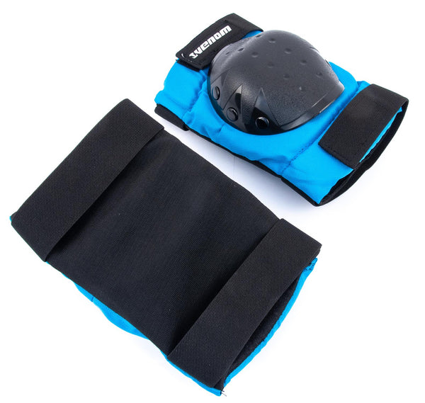 Venom Triple Knee/Elbow/Wrist Pad Set - Blue Black - Skatewarehouse.co.uk