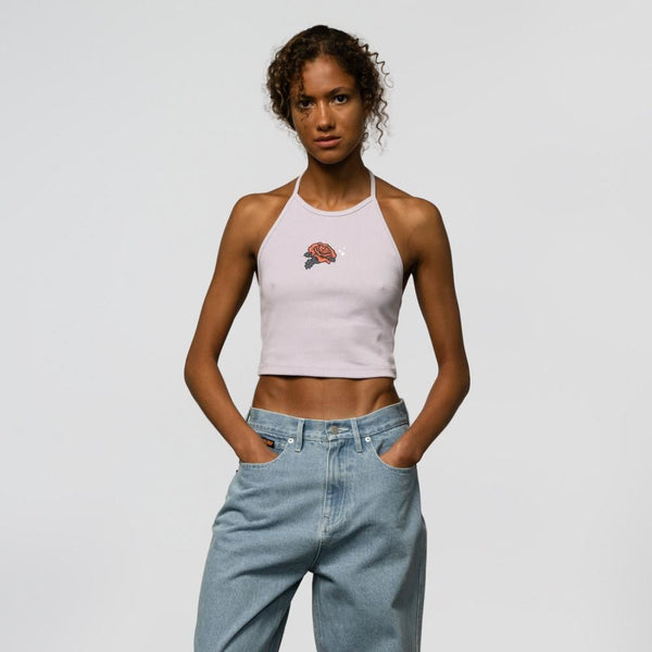 Santa Cruz Womens Halter Top Rose Glimmer - Pale Lavender - Skatewarehouse.co.uk