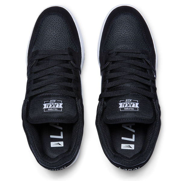 Lakai Telford Low Skate Shoes - Black - Skatewarehouse.co.uk