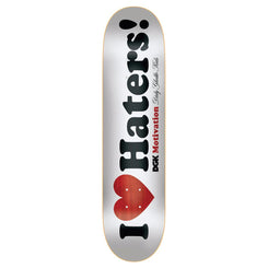 DGK 'Haters' White Skateboard Deck - 8.25" - Skatewarehouse.co.uk