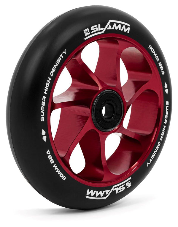 Slamm 110mm Team Wheels - Black / Red - 110mm - Skatewarehouse.co.uk