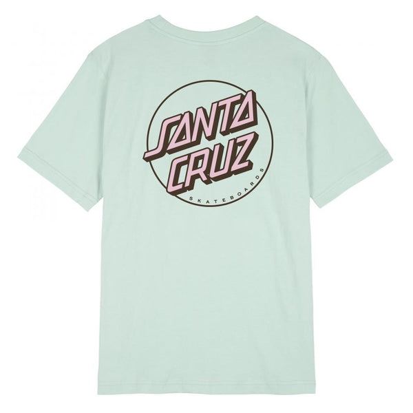 Santa Cruz Womens T-Shirt Partial Dot - Fresh Mint - Skatewarehouse.co.uk