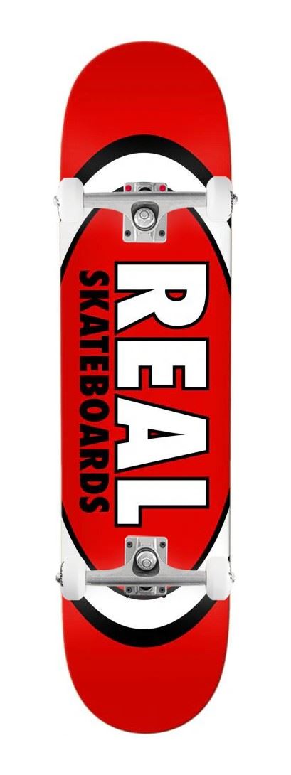 Real Team Classic Oval (Red) x Venom Custom Complete Skateboard - 8.12