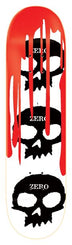 Zero Skateboard Skull Blood White Black Red Skateboard Deck - 7.875" - Skatewarehouse.co.uk
