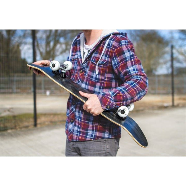 Enuff Logo Stain Black Complete Skateboard Bundle - SFR Helmet & Pads