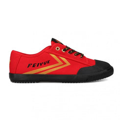 Feiyue Footwear Feiyue x Bruce Lee 1920 Martial Arts/Gym/Lifing Shoes - Red / Black / Gold - Skatewarehouse.co.uk