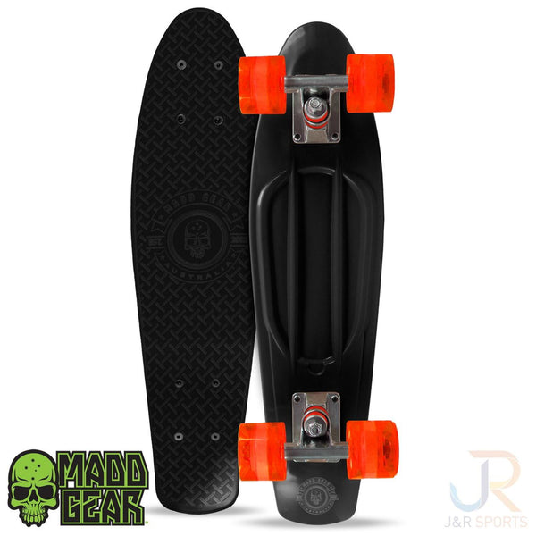 Madd Skins Retro Board - Black / Red Complete Skateboard - - Skatewarehouse.co.uk