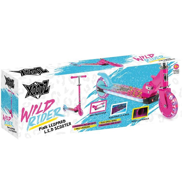 Xootz Wild Rider LED Scooter - Pink