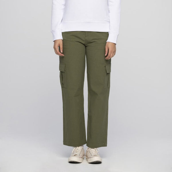 Santa Cruz Womens Pant Nolan Cargo Slouch Pant - Green - Skatewarehouse.co.uk