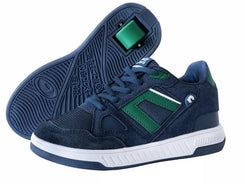 Breezy Rollers Shoes With Wheels - Hero - Navy / Green - UK:5J EU:38 US:6.5 - OUTLET - Skatewarehouse.co.uk