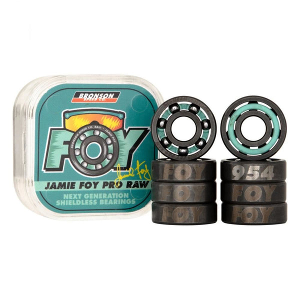 Bronson Speed Co. Skateboard Bearings Jamie Foy Pro Skateboard Bearings Raw - Skatewarehouse.co.uk
