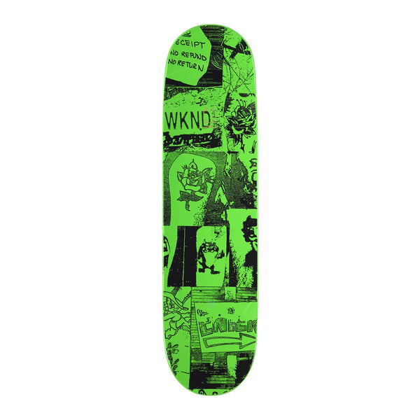WKND 'Who Me' Trevor Thompson Neon Green (SN) Skateboard Deck - 8.5