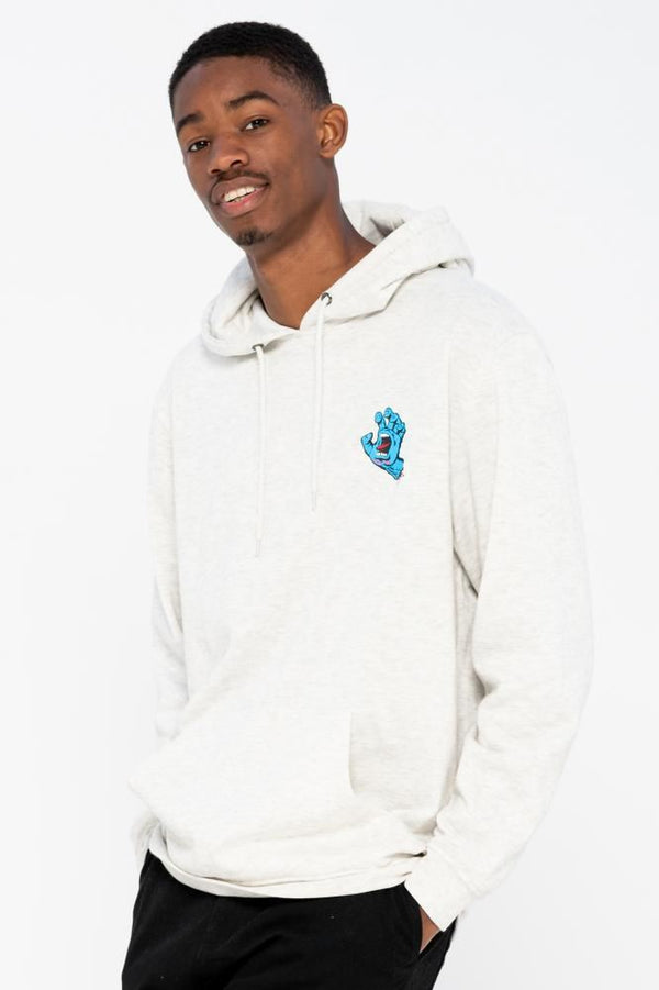 Santa Cruz Hood Screaming Hand Chest Hood - Athletic Heather - Skatewarehouse.co.uk