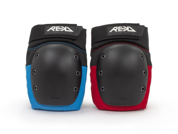REKD Skateboard Skate Scooter BMX Ramp Knee Pads - Black / Red - Skatewarehouse.co.uk