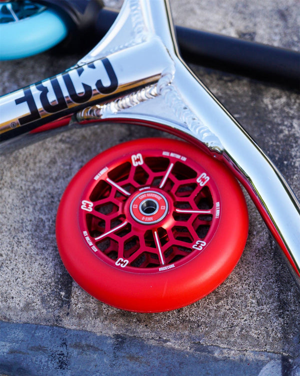 CORE Hex Hollow Stunt Scooter 110mm - Red Scooter Wheels