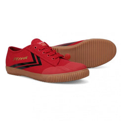 Feiyue Footwear Fe Lo 1920 Gum Grounded Martial Arts/Gym/Lifing Shoes - Haute Red / Black / Gold Metallic - Skatewarehouse.co.uk