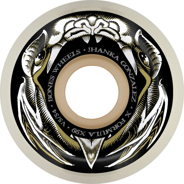 BONES Skateboard Wheels Jhanka 'Night Flight' 54mm Sidecut X-Formula 99A - 54mm