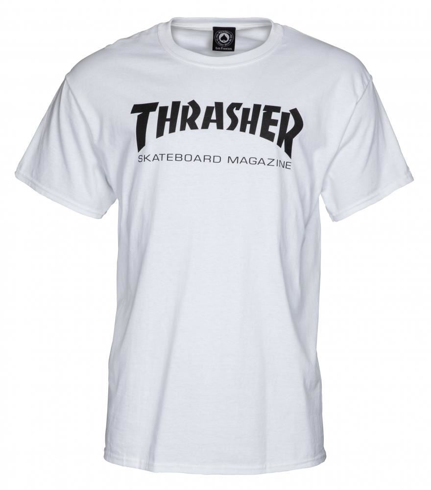 Thrasher T-Shirt Skate Mag - White - Skatewarehouse.co.uk