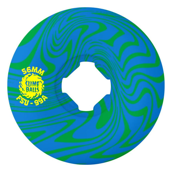 SlimeBalls Skateboard Wheels Fletcher Guest Vomit 99a - Green / Blue Swirl