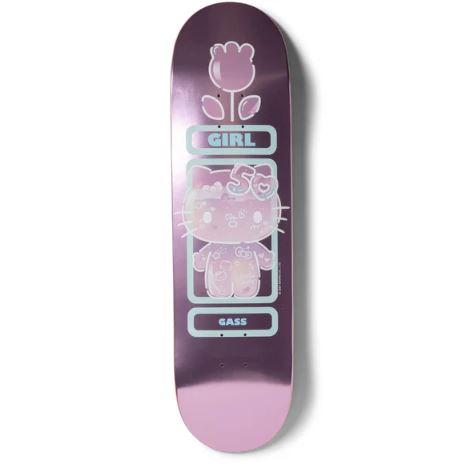 Girl x Hello Kitty Skateboard 50th Anniversary Griffin Gass Skateboard Deck - 8.125