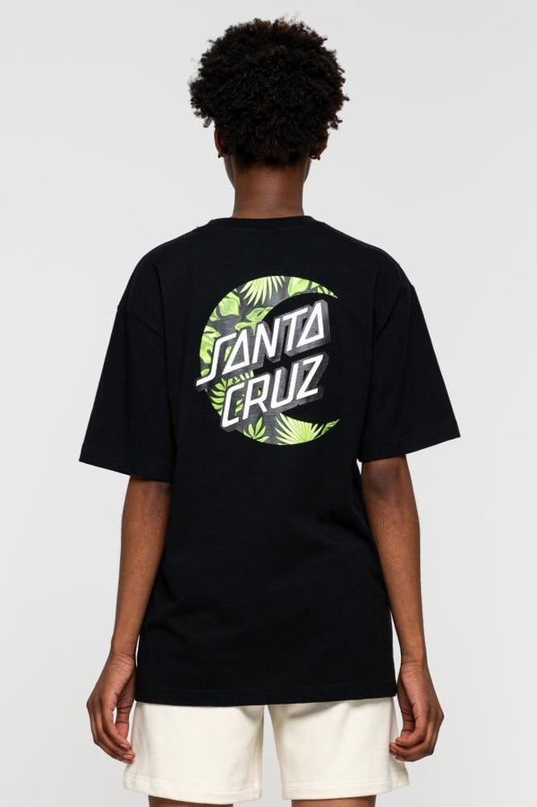 Santa Cruz T-Shirt Cabana Moon Dot T-Shirt - Black - Skatewarehouse.co.uk