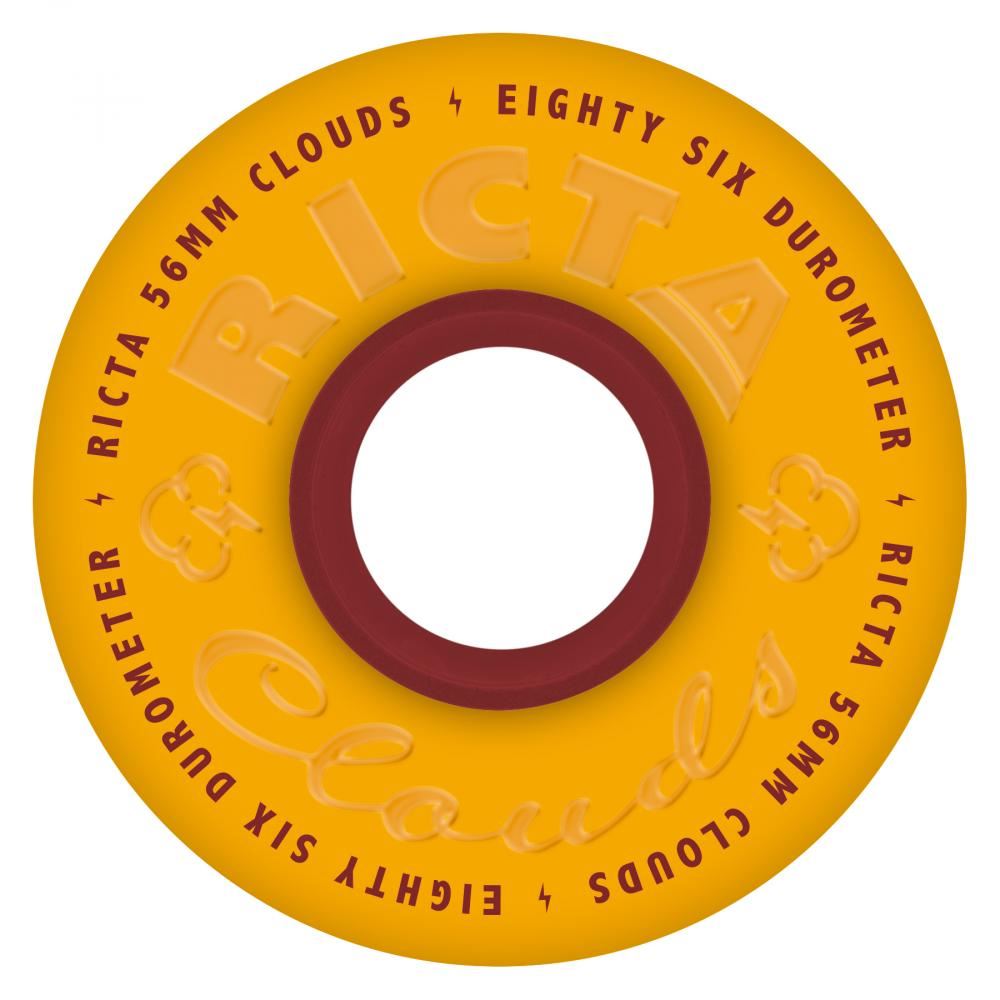 Ricta Skateboard Wheels Clouds 86a - Mustard