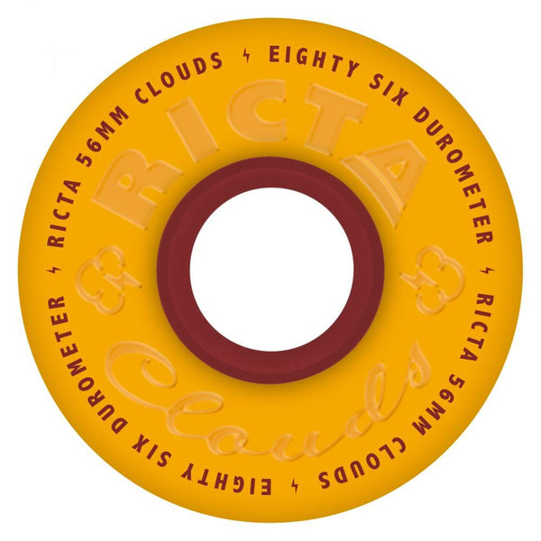 Ricta Skateboard Wheels Clouds 86a - Mustard