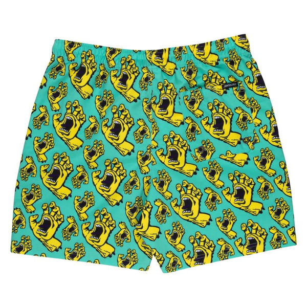 Santa Cruz Swim Shorts Hands All Over - Turquoise - Skatewarehouse.co.uk