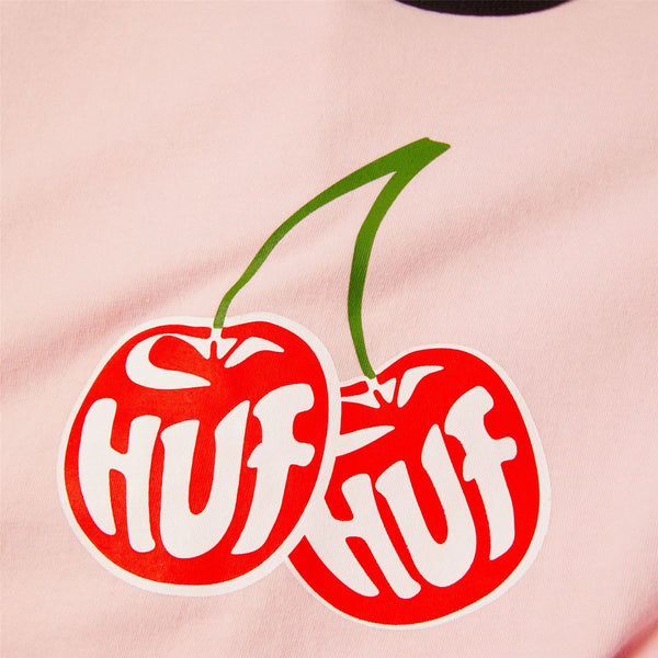 HUF Cherries Ringer Tee (Dusty Pink)