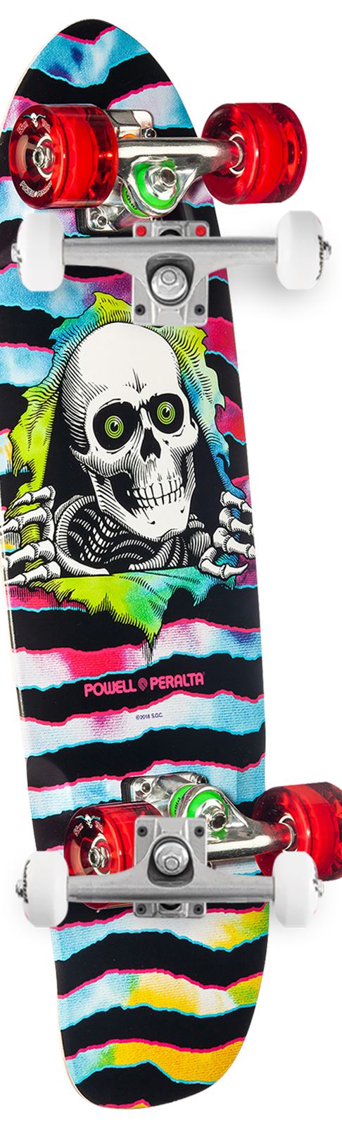 Powell 'TieDye Ripper' Sidewalk Surfer • Shape • x x Venom Custom Complete Skateboard - 7.75