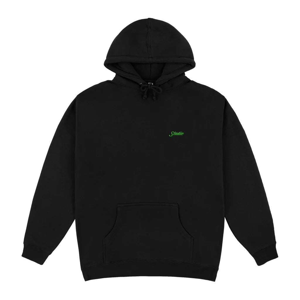 Studio Skateboards Script Hoodie Black - Skatewarehouse.co.uk